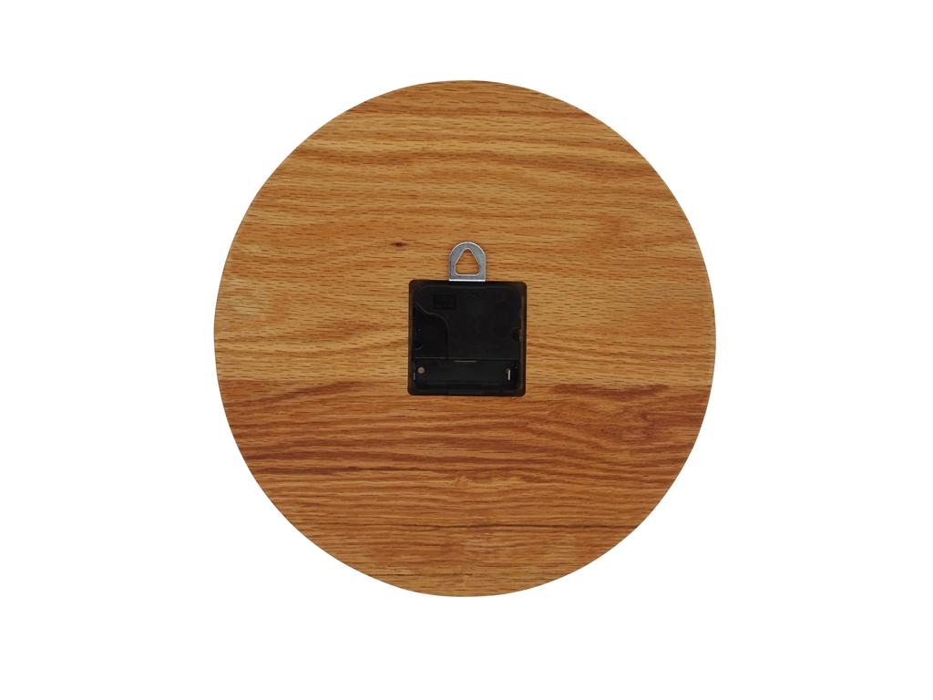 wood clock with rectangle markers